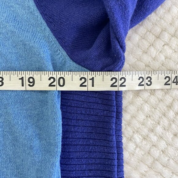 Habitat Clothes To Live Womens Geometric Colorblock Sweater Size XL Blue Cotton - Picture 12 of 16